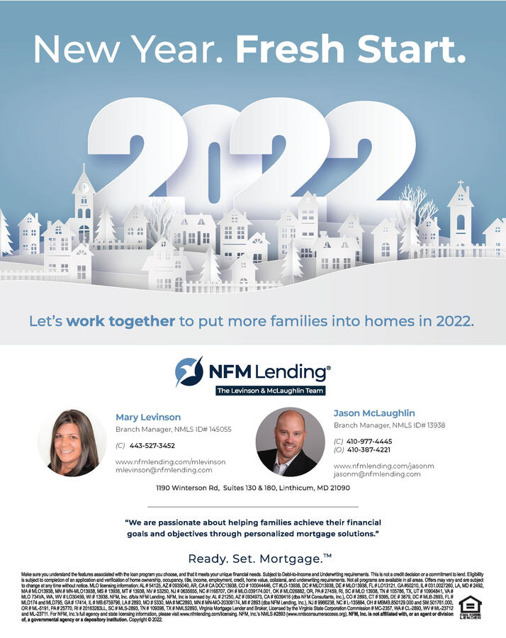 Monthly magazine advertisement designed for NFM Lending